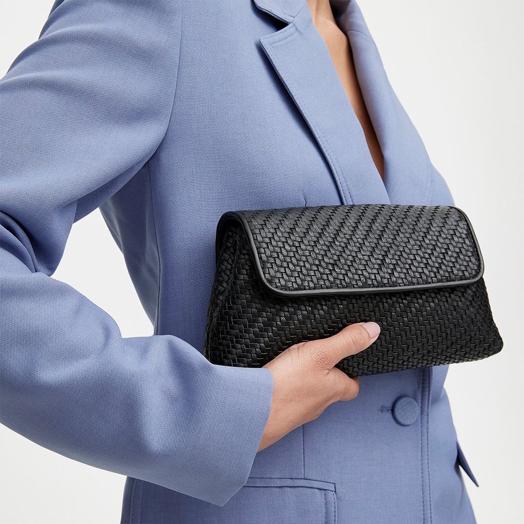 Aspinal of London Woven Clutch Bag