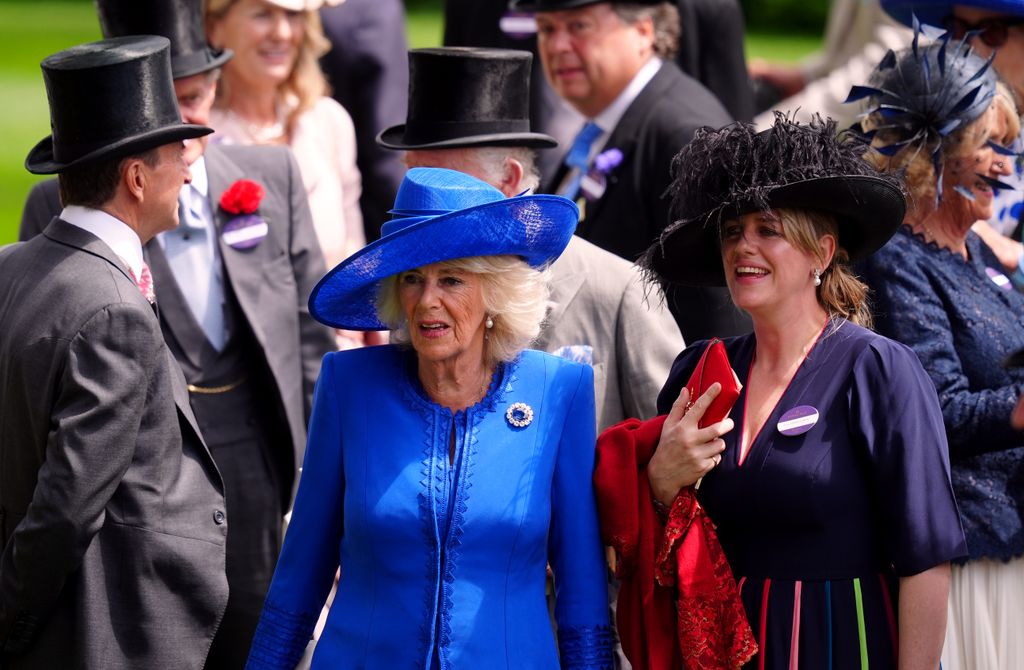 Queen Camilla and her daughter Laura Lopes twinned in blue 