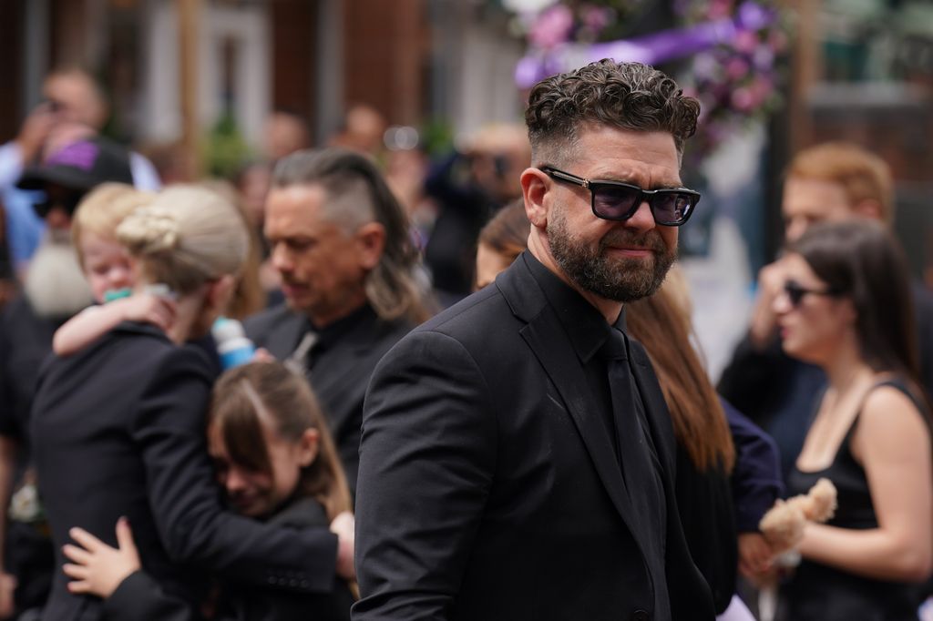 Jack Osbourne after viewing the messages and floral tributes left at the Black Sabbath Bridge bench