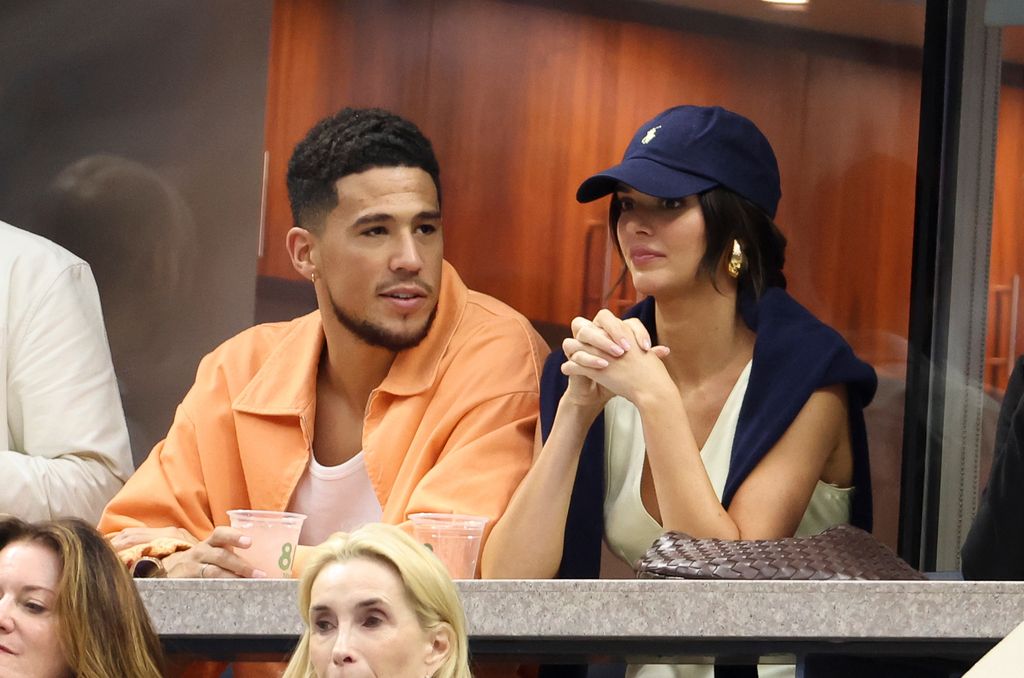 Devin Booker and Kendall Jenner attend the men's final on day 14 of the US Open 2022, 4th Grand Slam of the season, at the USTA Billie Jean King National Tennis Center on September 11, 2022