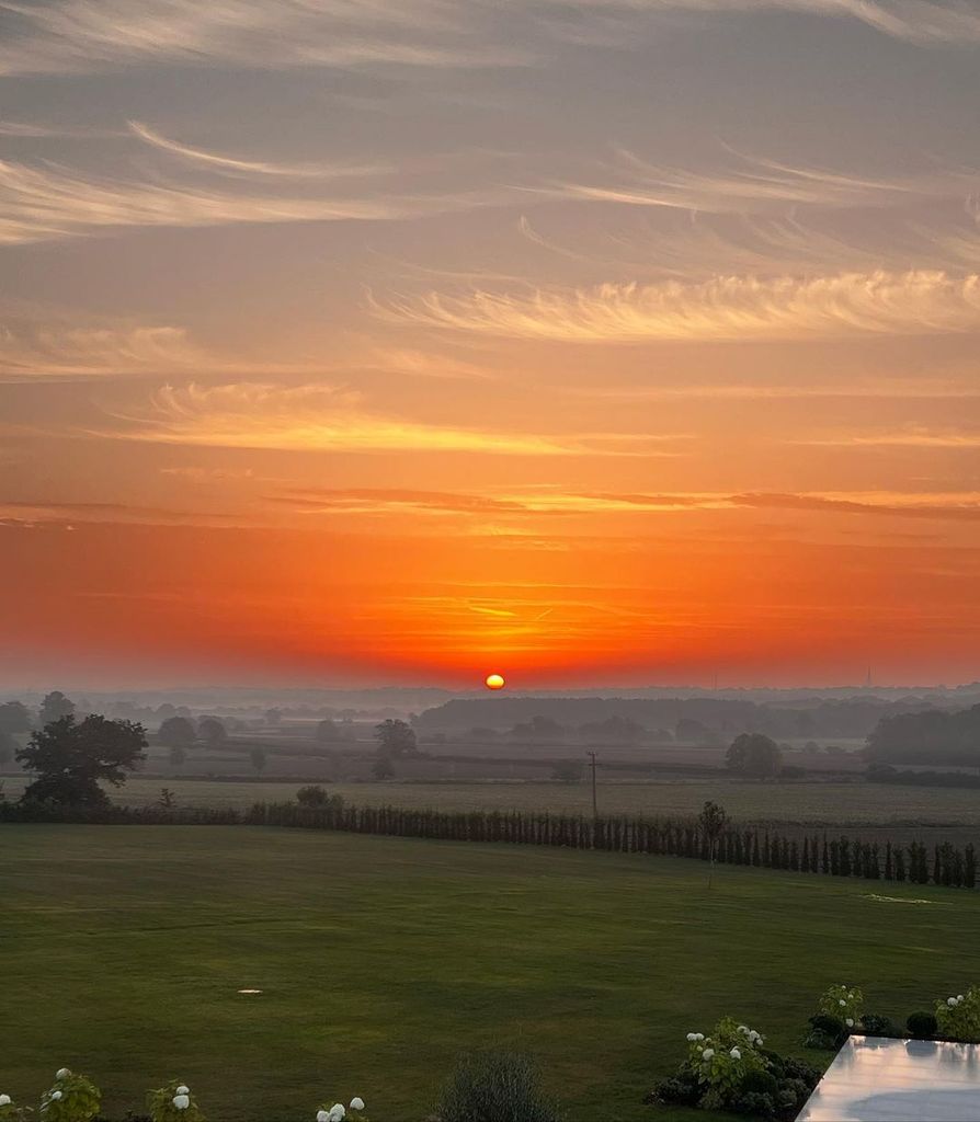 sunset across fields 
