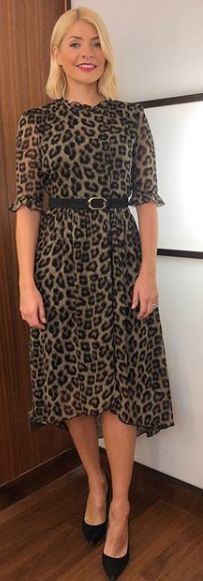 holly willoughby leopard print dress instagram