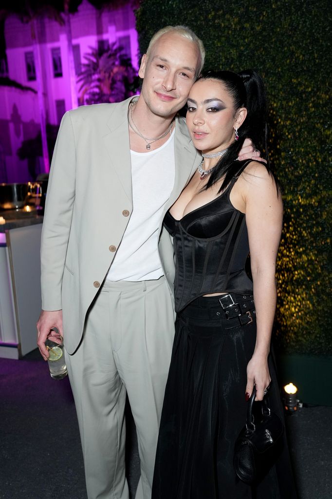 George Daniel and Charli XCX attend the 2023 Vanity Fair Oscar Party