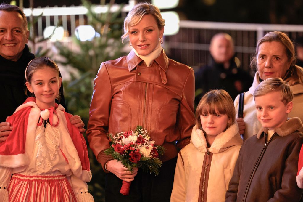 monaco royals at christmas village event