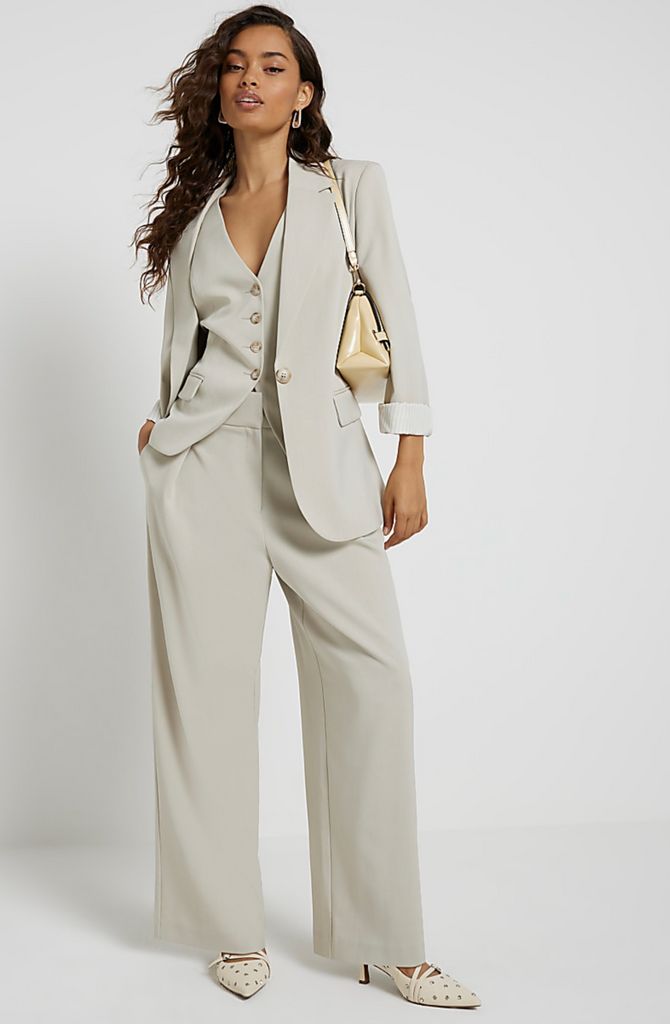 River Island three-piece suit in green