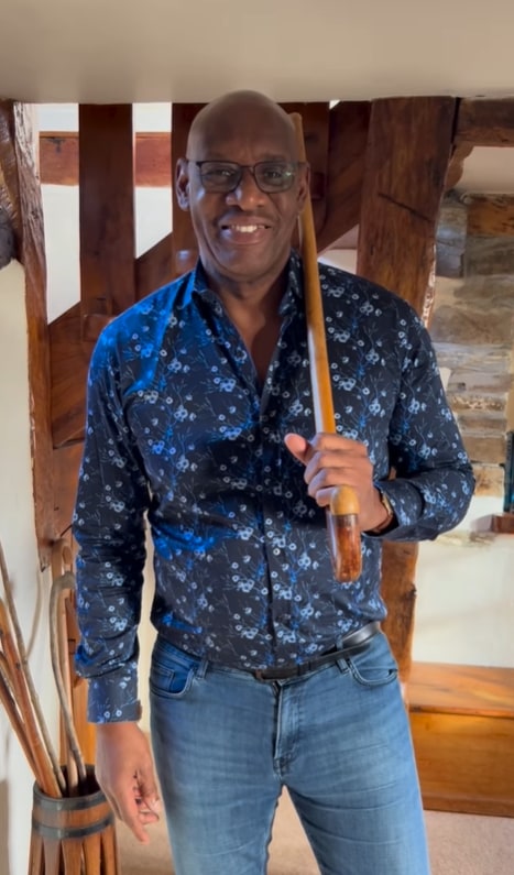 Shaun Wallace in his home