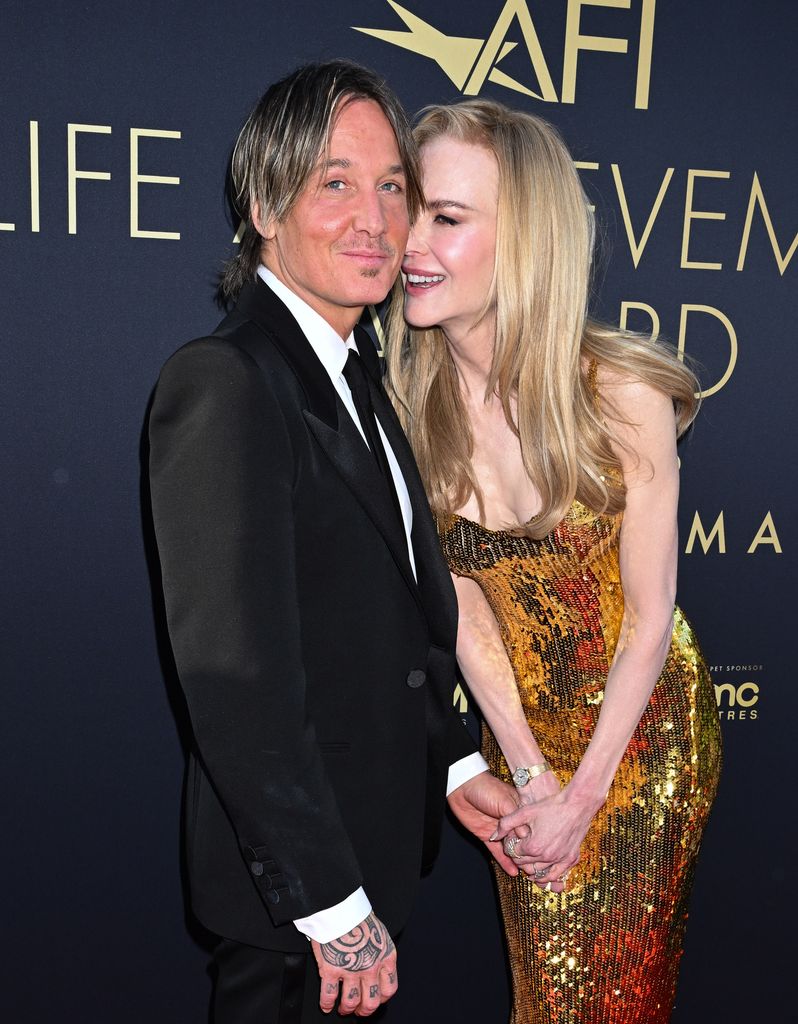 Keith Urban and Nicole Kidman at the AFI Life Achievement Award Honoring Nicole Kidman held at The Dolby Theatre on April 27, 2024 in Los Angeles, California.