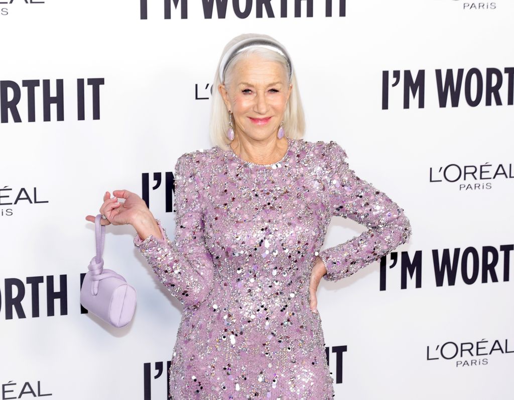 Helen Mirren arrives the the 19th Annual L'OrÃ©al Paris Women of Worth Celebration at NeueHouse Hollywood on November 21, 2024 in Hollywood, California