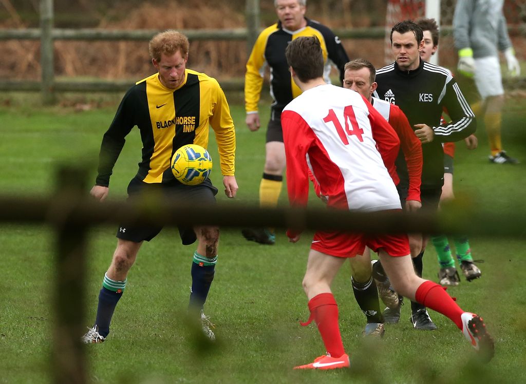 Harry and William used to play in an annual football match on Christmas Eve on the Sandringham estate