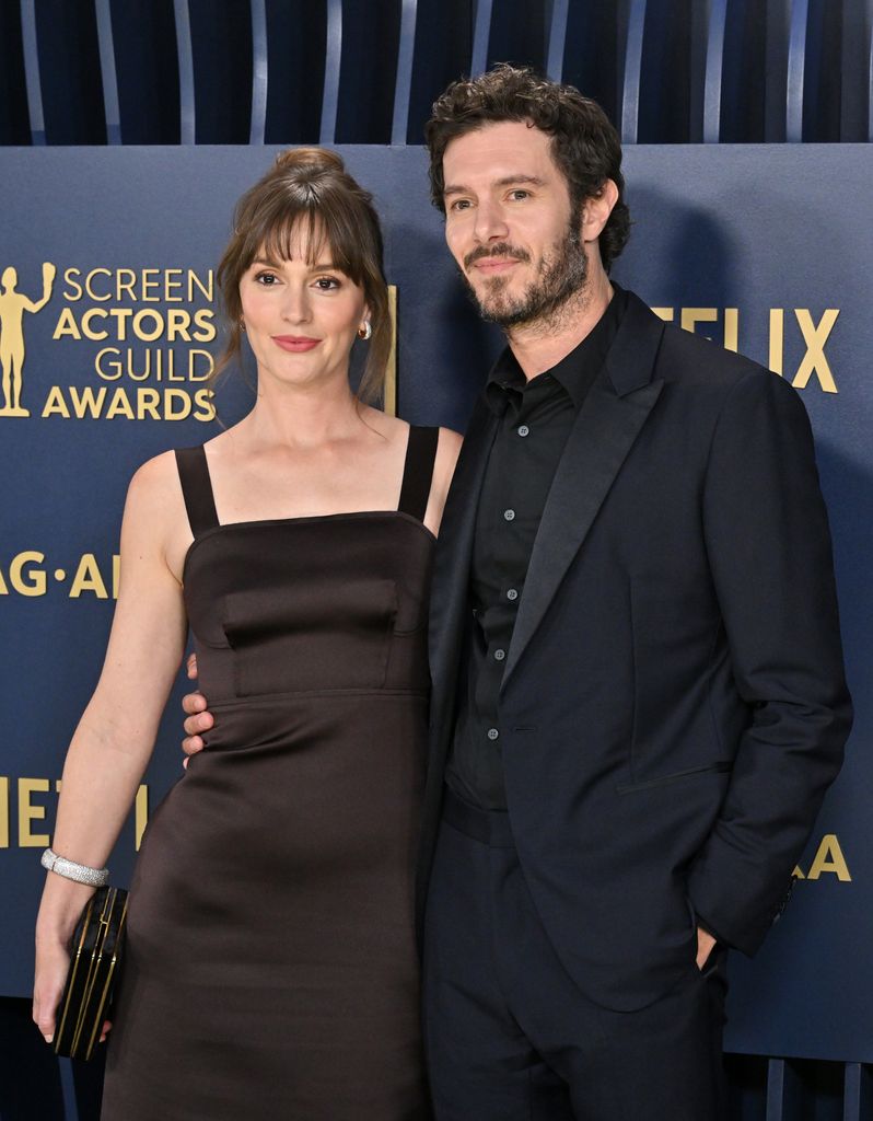 Leighton Meester and Adam Brody attend the 30th Annual Screen Actors Guild Awards at Shrine Auditorium and Expo Hall on February 24, 2024 in Los Angeles, California