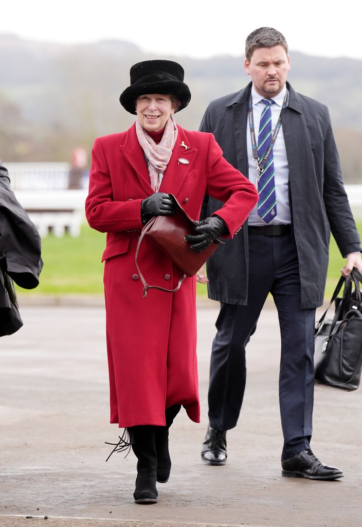 The Princess Royal arrives on day three of the 2025 Cheltenham Festival