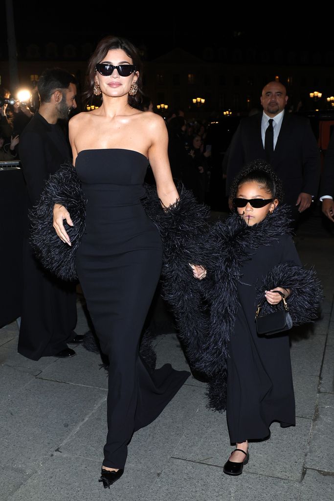  Kylie Jenner and Stormi Webster attend the Valentino Haute Couture Spring/Summer 2024 show as part of Paris Fashion Week on January 24, 2024 in Paris, France. (Photo by Jacopo Raule/Getty Images)