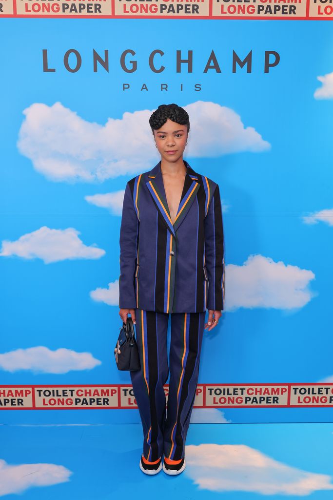 LONDON, ENGLAND - JULY 12: India Ria Amarteifio attends the Longchamp x Toiletpaper Pop Revolution launch party on July 12, 2023 in London, England. (Photo by Dave Benett/Getty Images for Longchamp)
