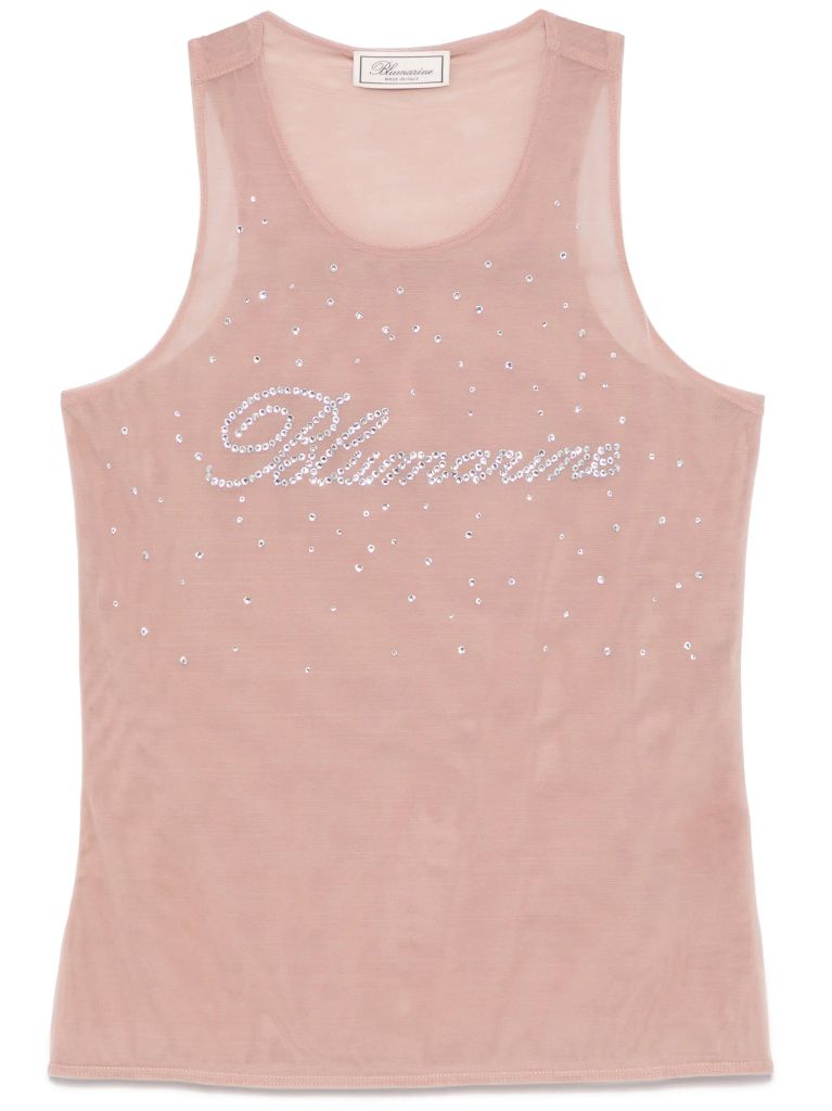 Crystal-Logo Tank Top BY BLUMARINE