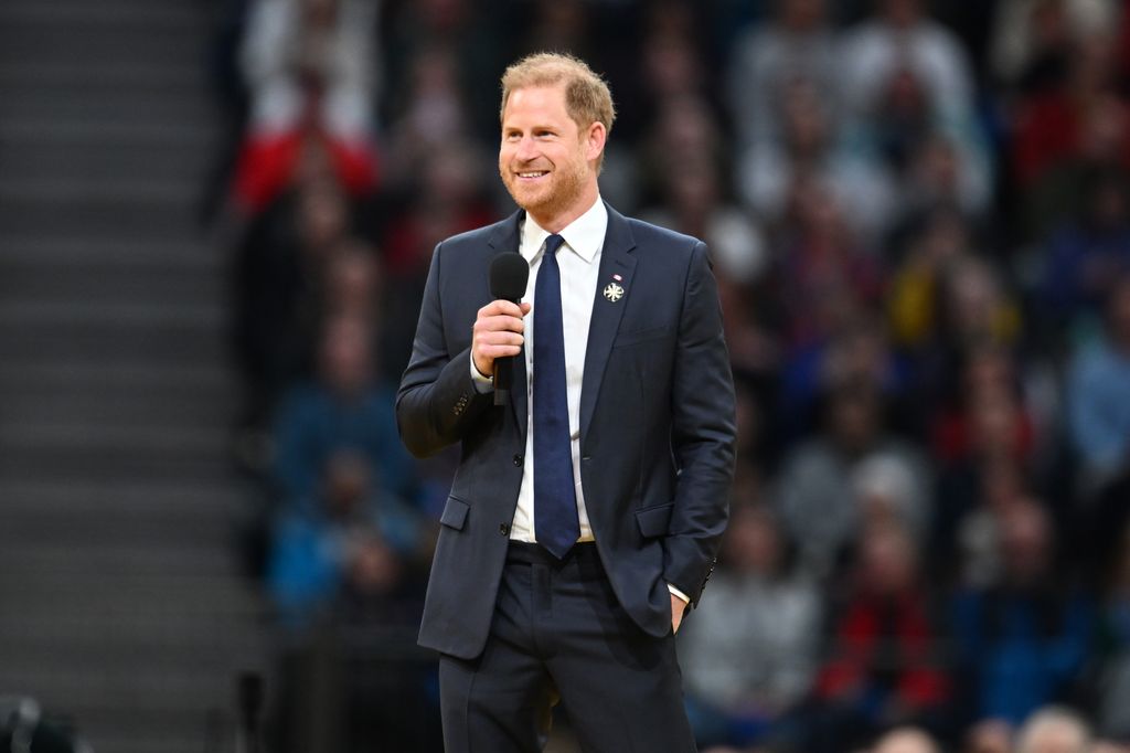 Prince Harry delivering a speech