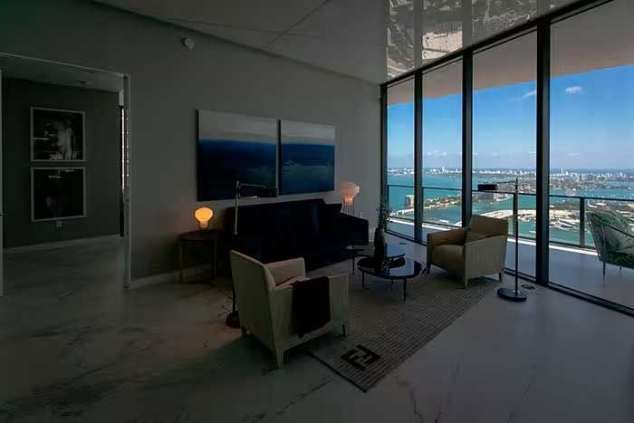 Beckhams Miami penthouse living room
