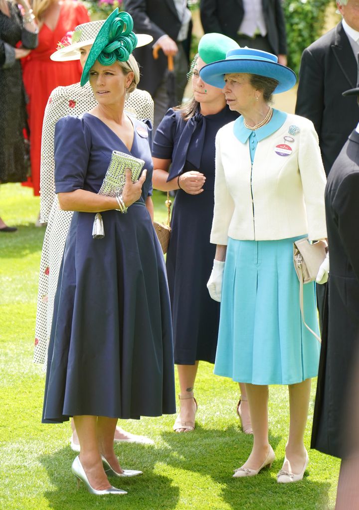 Zara Tindall (left) and The Princess Royal arrive during day two of Royal Ascot at Ascot Racecourse, Berkshire.