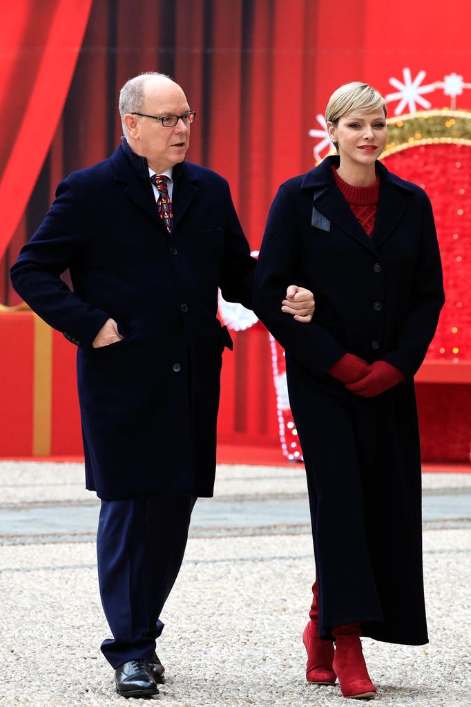 Princess Charlene walking with prince albert