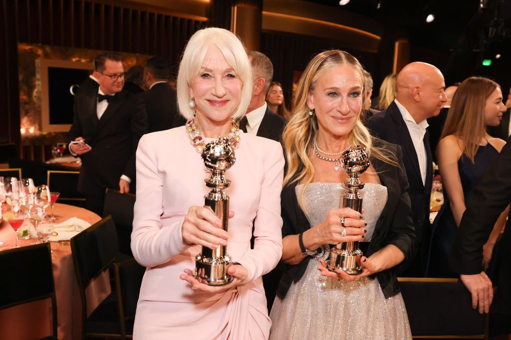 Dame Helen Mirren and Sarah Jessica Parker at the Golden Eve: The Golden Globes 