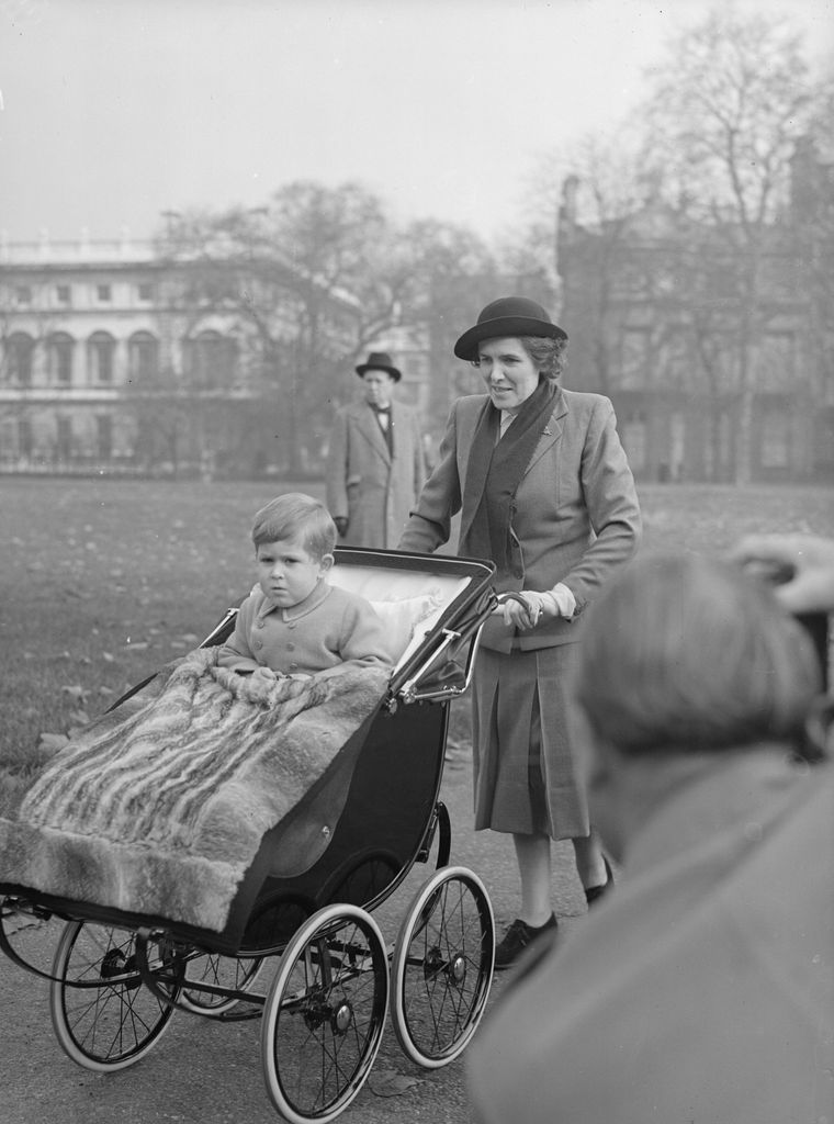 Nurse Helen Lightbody with Prince Charles in 1951