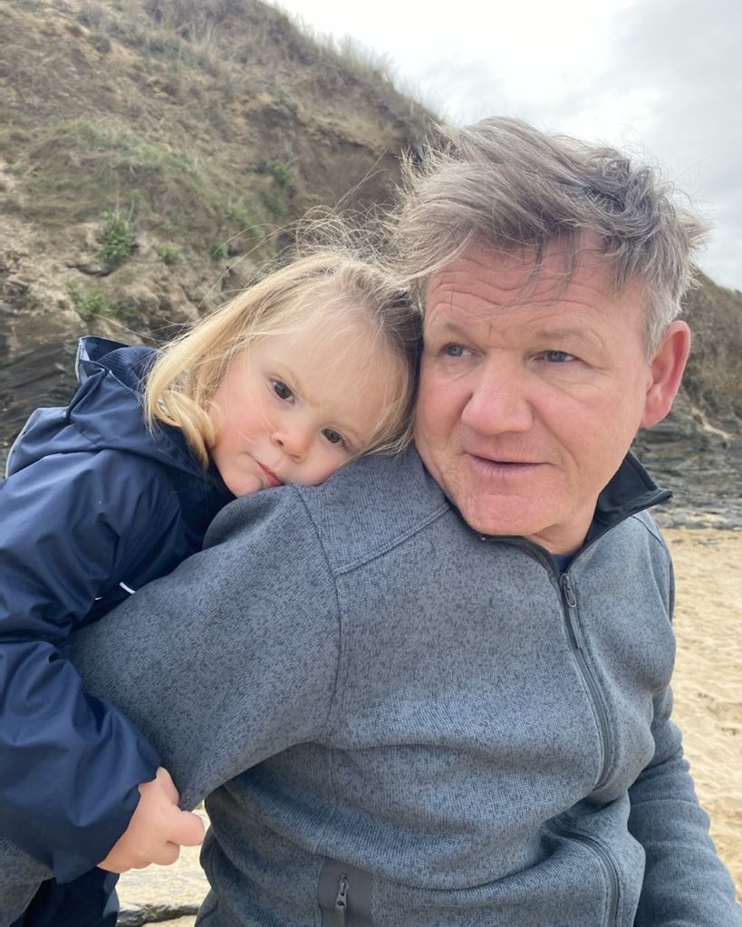 Gordon Ramsay on day out to the beach with son Oscar