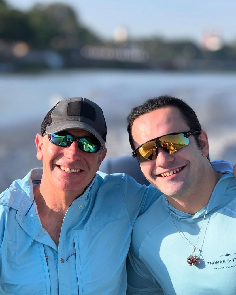 Robson and Taylor Green pose together during their fishing trip
