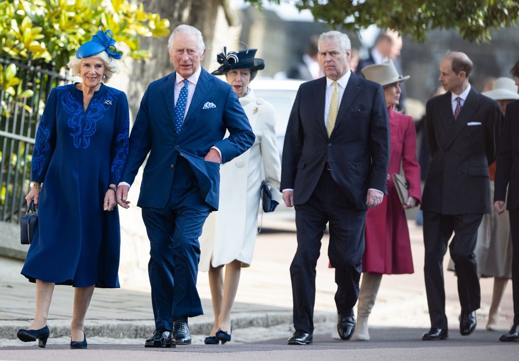 Prince Andrew joined the royals at the Easter Sunday church service