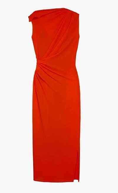 red zara dress