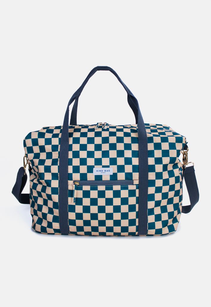 checkerboard weekender bag
