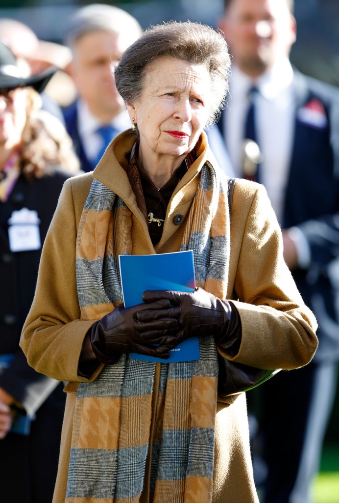 Princess Anne in a brown coat