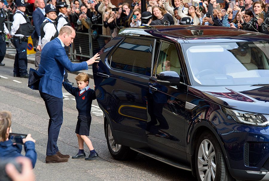 Prince William George leave car