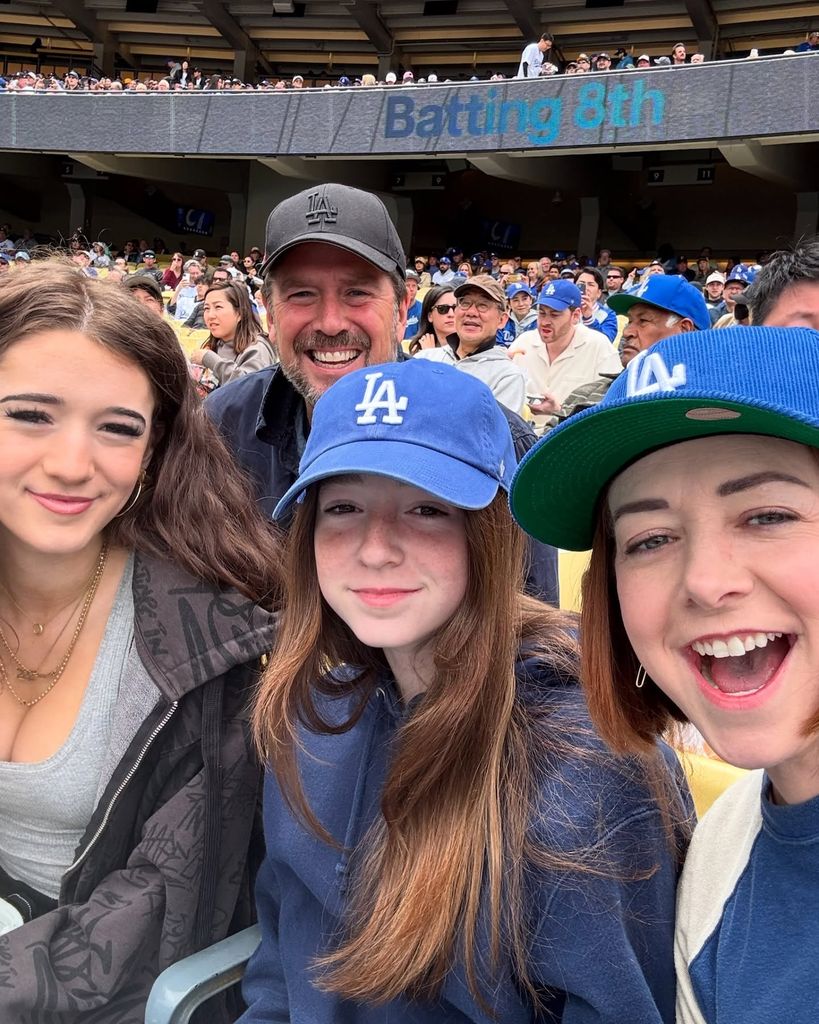 Alyson Hannigan with her husband Alexis Denisof and their two daughters