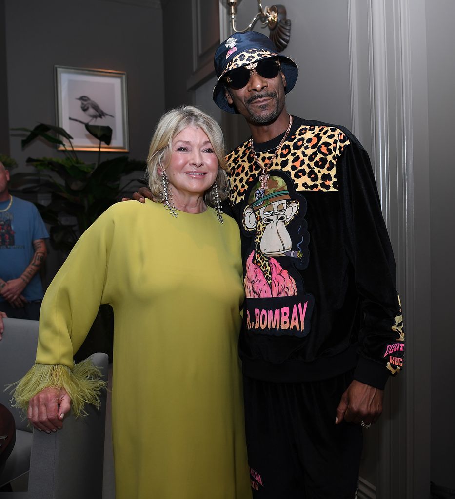 Martha Stewart and Snoop Dogg celebrate the grand opening of The Bedford by Martha Stewart At Paris Las Vegas on August 12, 2022 in Las Vegas, Nevada