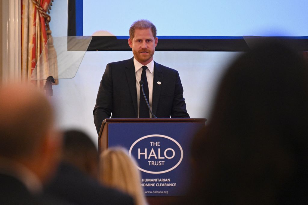 Harry speaking at the HALO Trust event in New York last September