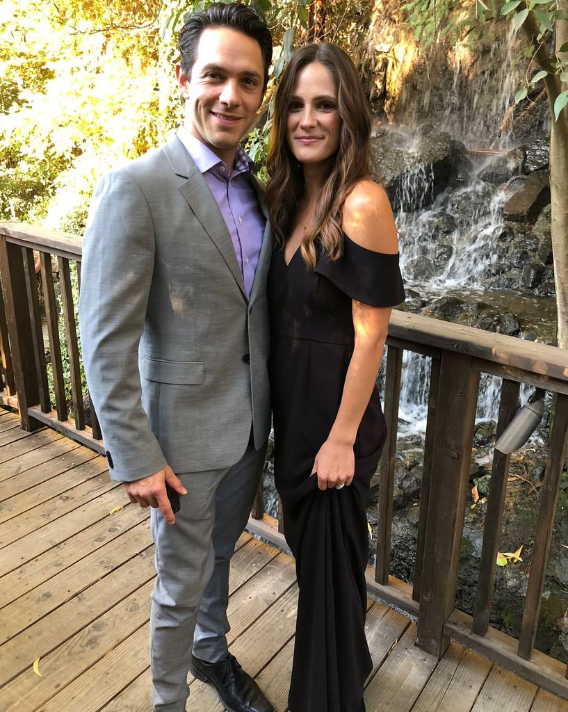 Michael Rady and wife Rachael at a wedding in Malibu