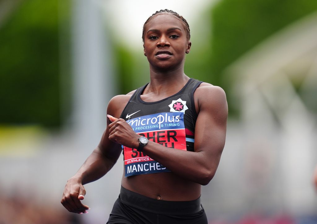 Dina Asher-Smith wins the Women's 200m final during day two of the Olympic Trials and UK Athletics Championships at the Manchester Regional Arena