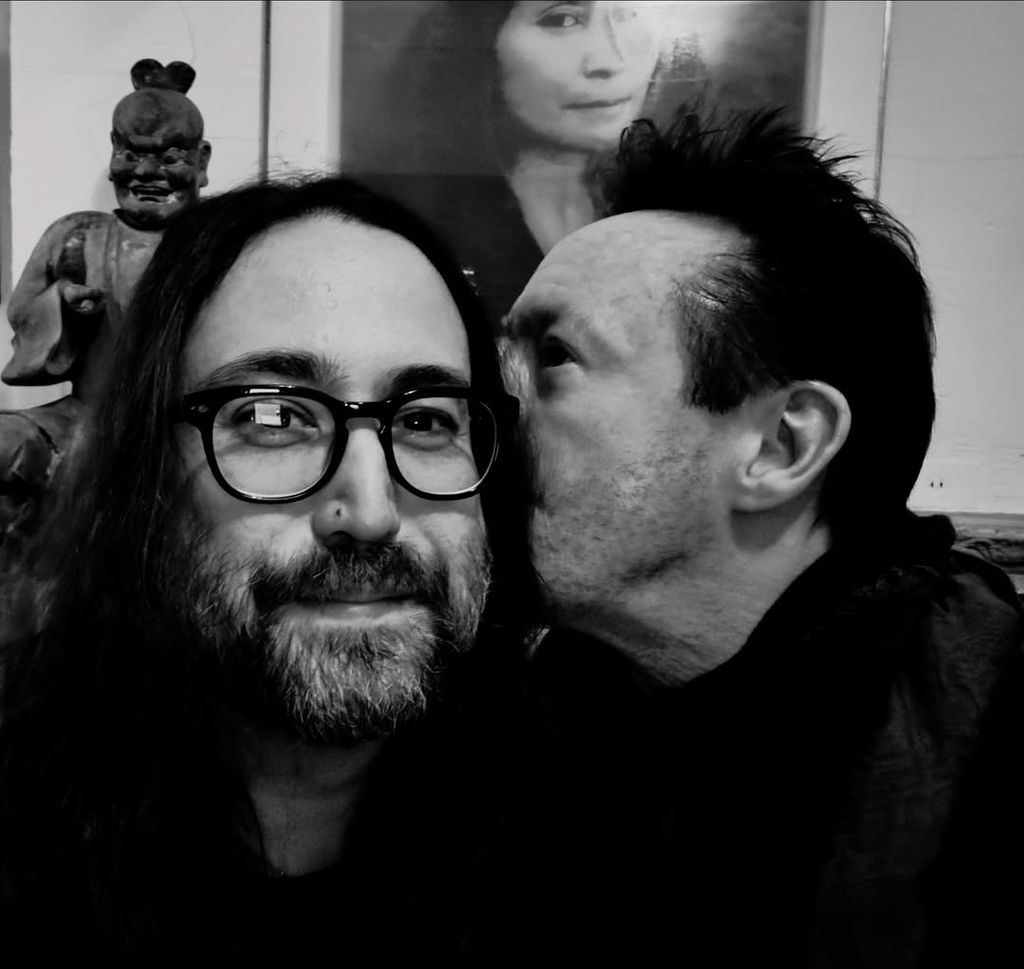 Sean and Julian Lennon pose for a selfie at the former's family home in The Dakota, shared on Instagram