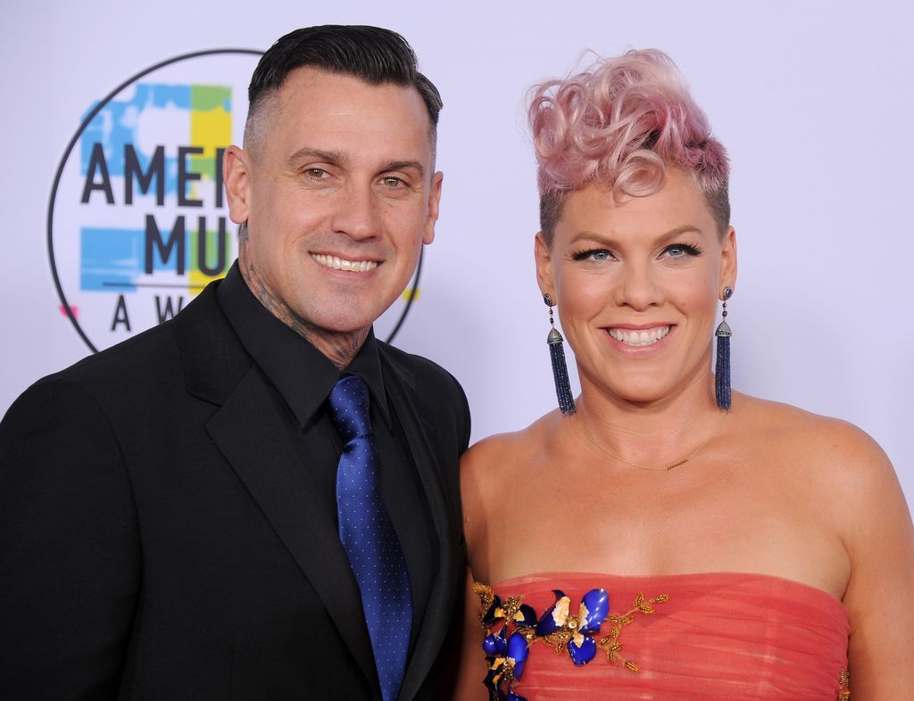 Pink and Carey Hart arrive at the 2017 American Music Awards at Microsoft Theater on November 19, 2017 in Los Angeles, California