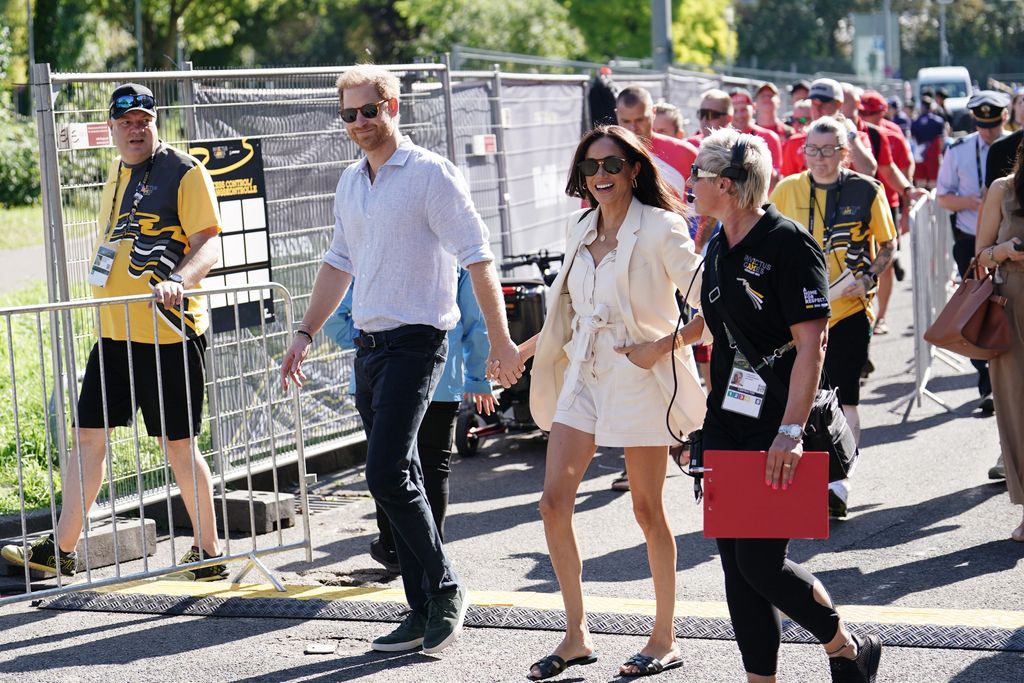 The Duke and Duchess meet fans outside the Merkur Spiel-Arena
