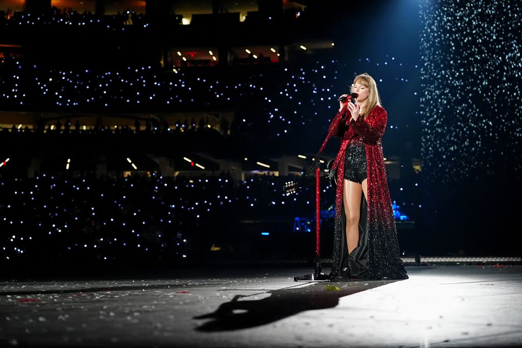 Taylor Swift performs onstage during "Taylor Swift | The Eras Tour" at Caesars Superdome on October 25, 2024 