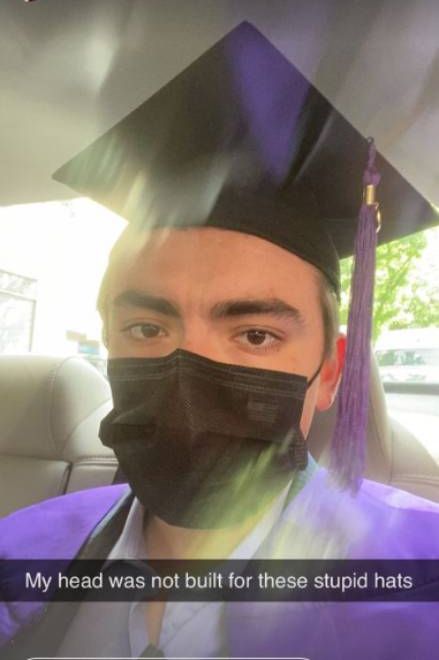 Michael Consuelos during his NYU graduation in 2022
