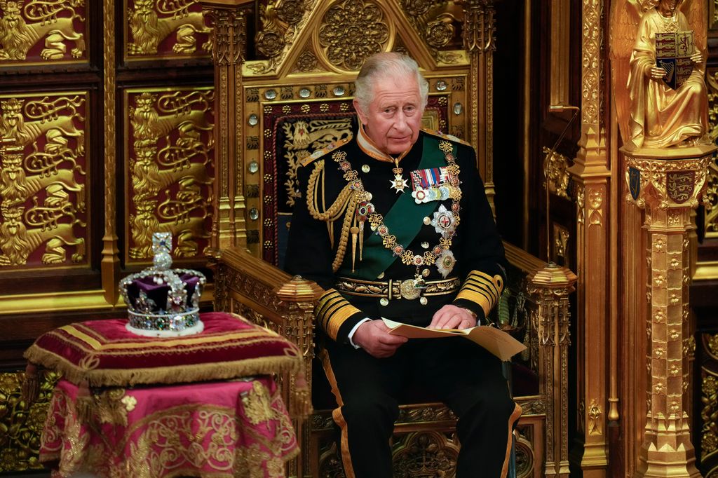 King Charles at the state opening of Parliament in 2022
