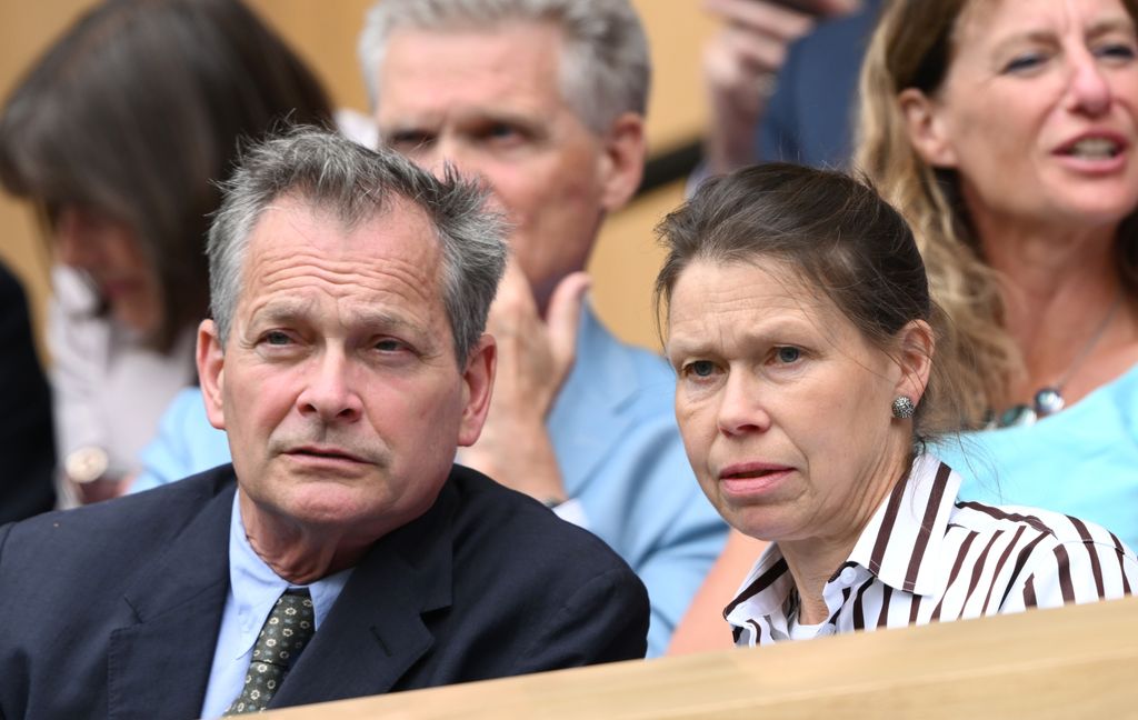 Daniel Chatto and Lady Sarah Chatto attend day nine of the Wimbledon Tennis Championships at the All England Lawn Tennis and Croquet Club on July 11, 2023 in London, England