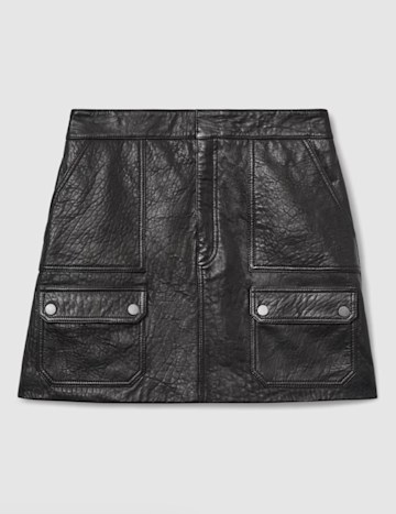 Reiss Leather Skirt