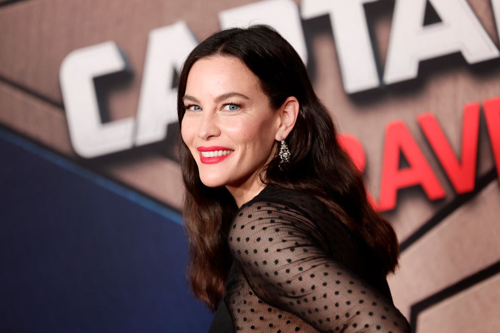 liv tyler sheer black dress captain america brave new world premiere