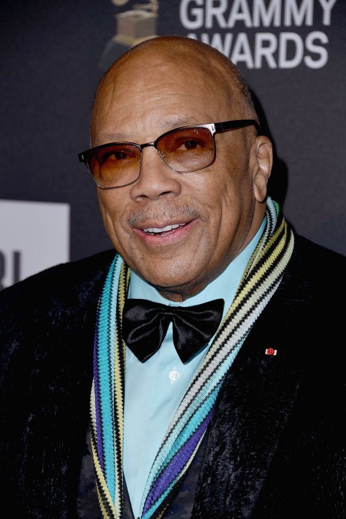 Quincy Jones smiling glasses