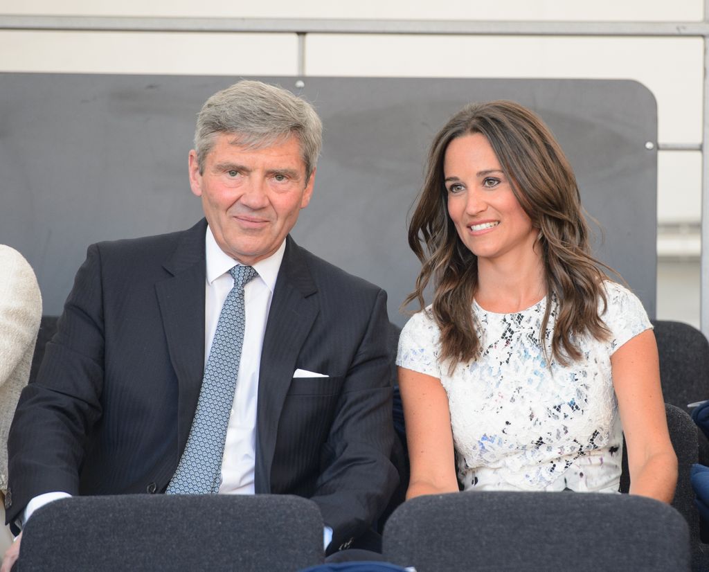 Michael Middleton and Pippa Middleton in the royal box during the Coronation Festival Evening Gala at Buckingham Palace