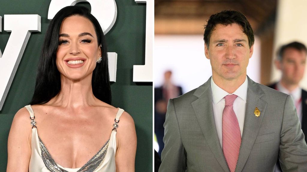 Split image of Katy Perry and Justin Trudeau