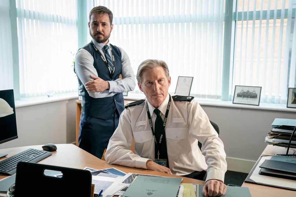 Martin Compston and Adrian Dunbar pose for Line of Duty season six photo
