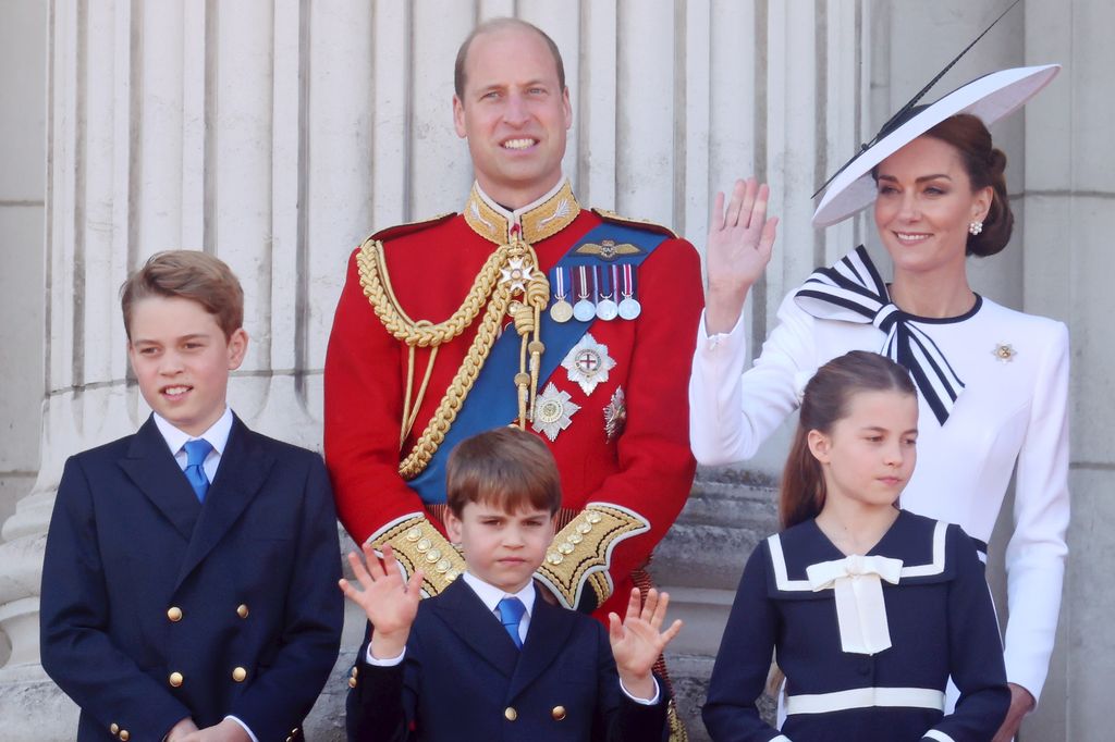 Wales family on balcony at Trooping The Colour 2024